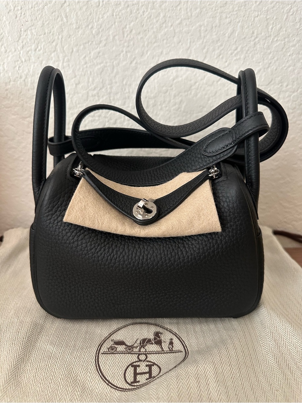 Hermes Black Lindy Mini Bag